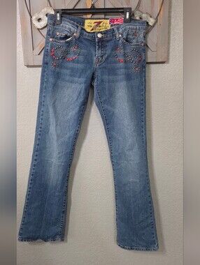 7 FOR ALL MANKIND The Great China Wall Y2K Vintage Women Jeans SZ 28